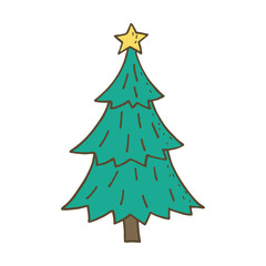 Obraz premium Cute Christmas tree