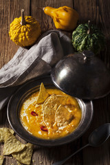 Pumpkin soup with chili