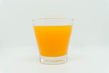 Orange juice and slices of orange isolated  on white background