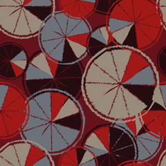 Ethnic boho seamless pattern with decorative oranges. Tropical fruits. Print. Repeating background. Cloth design, wallpaper.