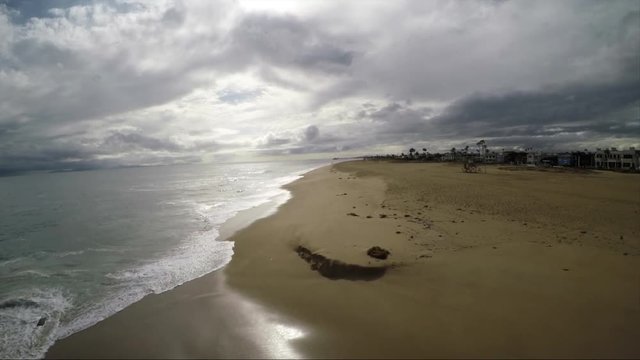 Newport Beach aerial slow motion, Newport Beach, CA, aerial fly over footage, slow motion
