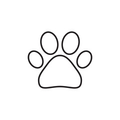 Paw print outline vector © FARBAI