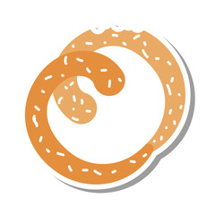 delicious pretzel isolated icon vector illustration design