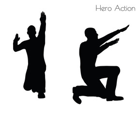man in Hero Action pose