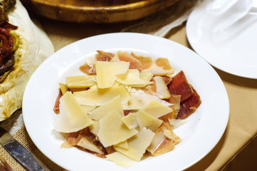 snack on served table