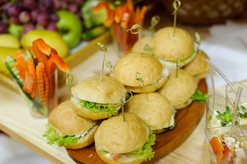 snack on served table