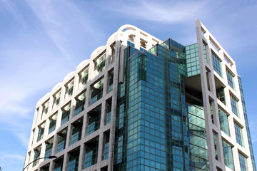 Modern building on Independence square, Montevideo