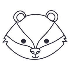 skunk cartoon icon. Cute animal creature and little theme. Isolated design. Vector illustration