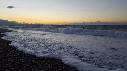 Waves and Sunset