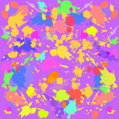 Naklejka na ściany i meble Abstract purple spotted pattern. Ink color background. Vector il