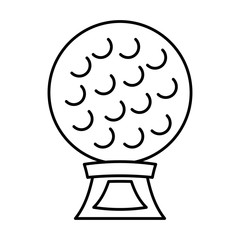 golf trophy championship isolated icon vector illustration design