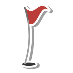 golf flag hole isolated icon vector illustration design