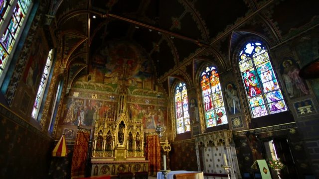  Interior of the Basilica of the Holy Blood in Bruges, Belgium