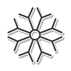 christmas snowflake isolated icon vector illustration design