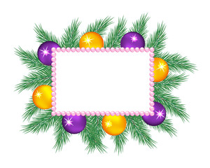 Postcard Merry Christmas and Happy New Year