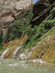 Trail to the narrows, Zion National Park, USA