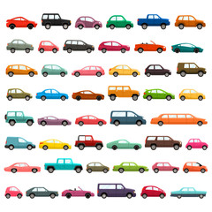 Car models icon set