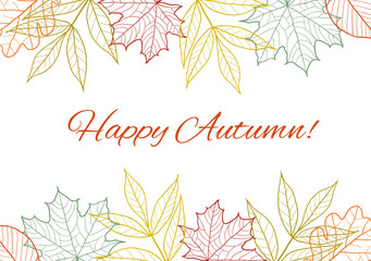 autumn leaves vector abstract october autumnal nature background
