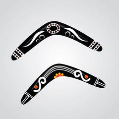 Australian boomerang vector. - obrazy, fototapety, plakaty
