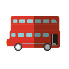 london bus transport service icon vector illustration design