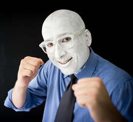 Black and white portrait of man