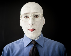 Black and white portrait of man