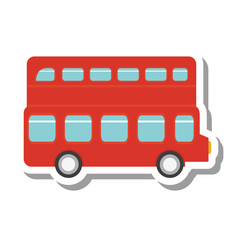 london bus transport service icon vector illustration design