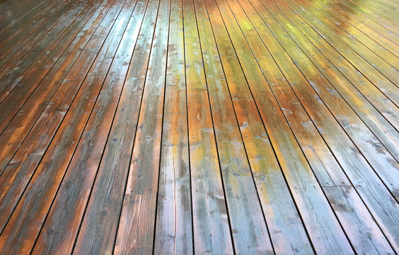 Stained Wooden Deck