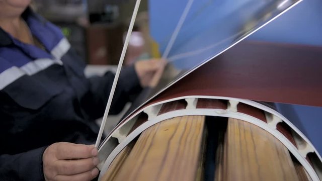 Electric transformer production on a electric modern factory equipment. Heavy industry. HD.