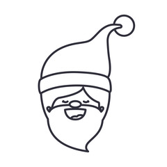 Santa cartoon icon. Merry christmas season celebration and decoration theme. Isolated design. Vector illustration