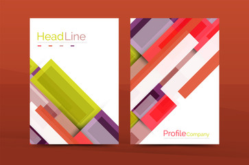 Modern colorful line composition designs