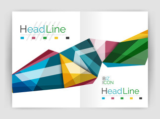 Obraz premium Geometric annual report business template