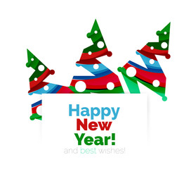 Christmas geometric abstract sale promo banner