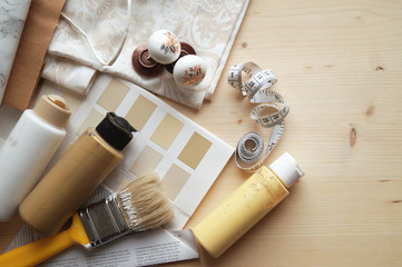 Interior design, renovation, color samples