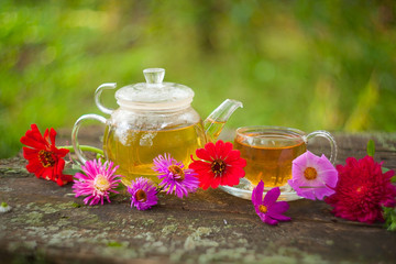 green tea in beautiful cup