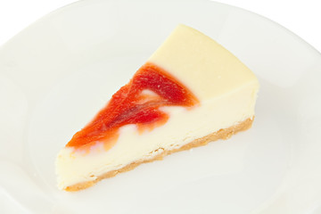 delicious cheesecake with strawberries