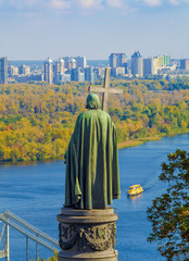 View of the monument of St Vladimir, the Baptist of Russia with