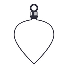 Fototapeta premium decorative sphere icon. Merry christmas season celebration and decoration theme. Isolated design. Vector illustration