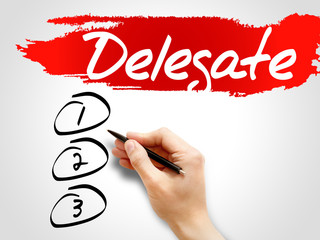 Delegate blank list, business concept