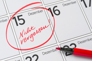 Kalender - 15. Dezember