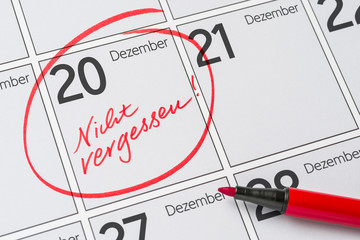 Kalender - 20. Dezember