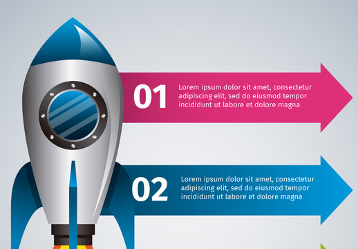 Rocket Launch Business Startup Infographic Template