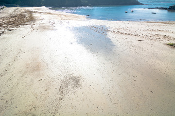 Luoghi da visitare: spiagge e mare. L'Oceano Atlantico nella città di La Coruna, in Spagna