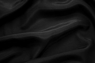 Black silk fabric background