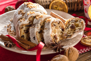 Glühwein und Weihnachts stollen 
