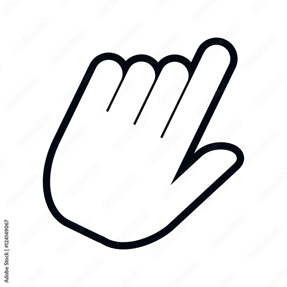 Poster hand human pointer index vector illustration design