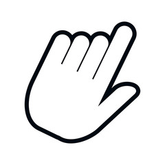 Obraz premium hand human pointer index vector illustration design