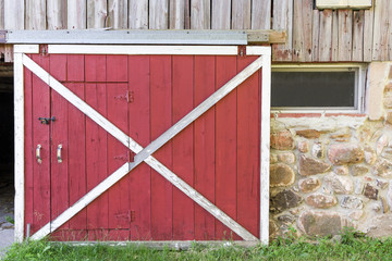 Fototapeta premium Red Barn Door