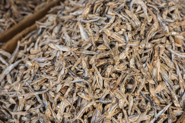 Dried fish in the market