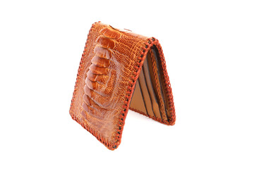 Wallet of leather Ostrich skin